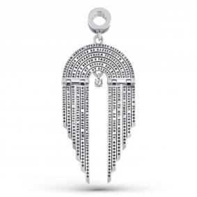 Православная подвеска Акафист Покрову Пресвятой Богородицы из черненого серебра Иордань с фианитом Б-П-580 Акафист Покр Прес Богор Б-П-580 Акафист Покр Прес Богор фото